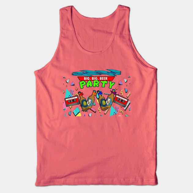 Big Beer Party 1990's Tank Top by RobSwitch
